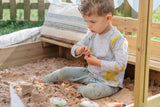 Plum Wooden Sandpit With Canopy - Natural