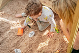 Plum Wooden Sandpit With Canopy - Natural