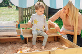 Plum Wooden Sandpit With Canopy - Natural