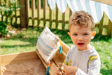 Plum Wooden Sandpit With Canopy - Natural