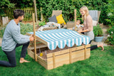 Plum Wooden Sandpit With Canopy - Natural