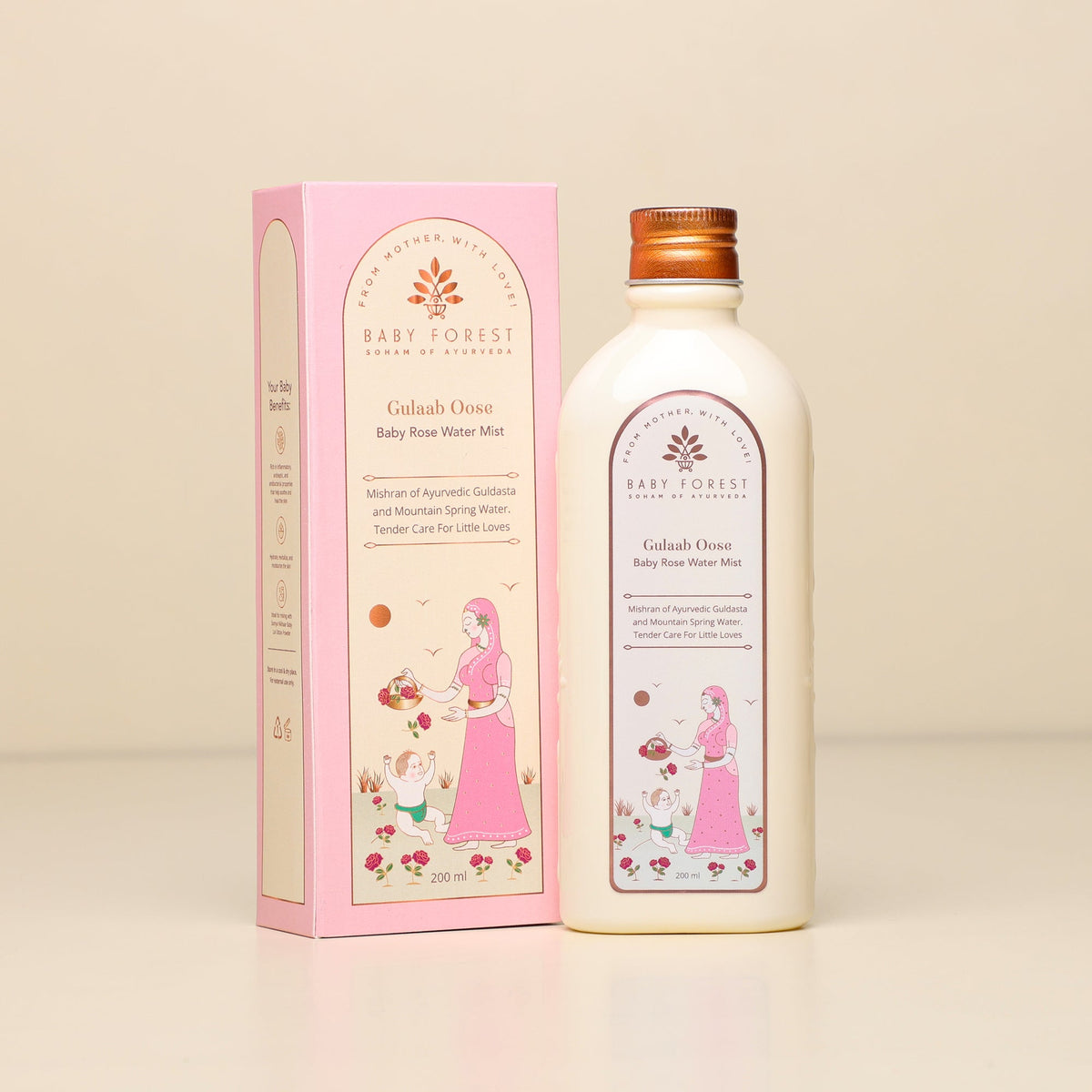 Baby Forest Gulaab Oose Baby Rose Water Mist with Vitamin E – 200 ml