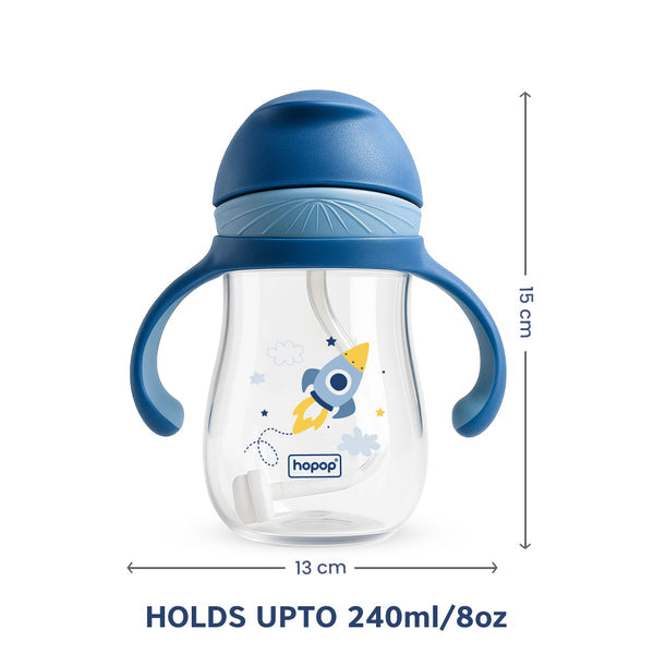 Hopop Soft Silicone Straw Sipper Cup 240ML