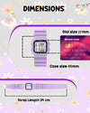 Spiky EVA45 Multi-Functional Digital Watch 3–14Y – Purple