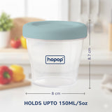 Hopop Food Storage Containers Baby Multi-Functional Set of 4 Blue & Green
