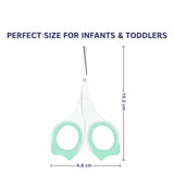Hopop Baby Safety Nail Scissors with Rounded Head - Green