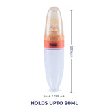 Hopop Soft Squeezy Silicone Spoon Food Feeder 90 ml Orange