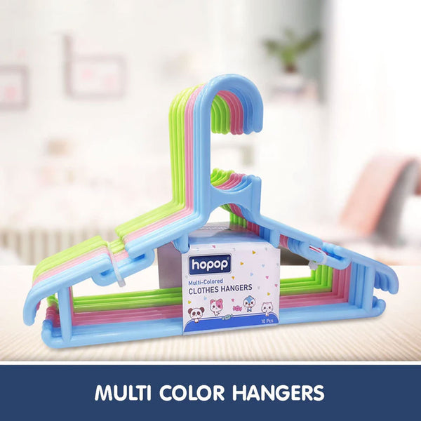 Hopop Multicolored Plastic Clothes Hangers for Baby & Kids
