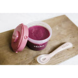 Béaba 2nd Stage Silicone Self-Feeding Spoon – Vintage Pink