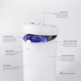 Ubbi Stainless Steel Diaper Pail with Child Safety Lock - Ivory