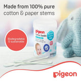 Pigeon Cotton Swab Ext Thin Paper Stem Hingedcase 200pcs