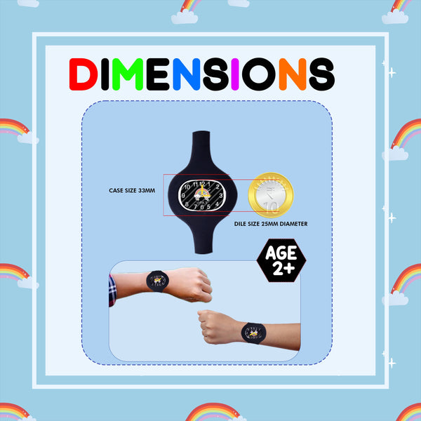 Spiky ALIEN Unique Oval Stylish Analog Kids Watch - Black