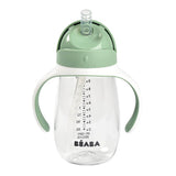 BÉABA 300ml Leakproof Straw Cup with Removable Handles – Sage Green
