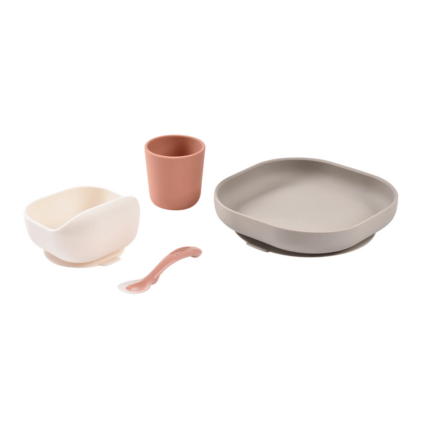 Beaba Silicone Baby Meal Set - Terracotta/Gazelle