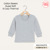 Babiano Cotton-Blend Round-Neck Full-Sleeve Thermal Vest - Grey