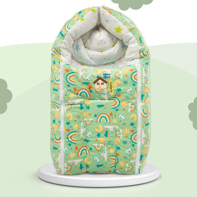 Mee Mee 3-in-1 Baby Carry Nest Sleeping Bag & Mattress 0–6M – Green
