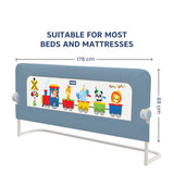 Hopop Secure Sleep Baby Bed Rail Guard - Grey