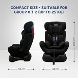 Hopop Joyride Baby Car Seat for 0 to 7 Years - Black