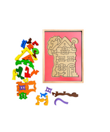 Hilife Stubby 3D House Puzzle 24 x 32.3 x 2.5 cm Multicolour