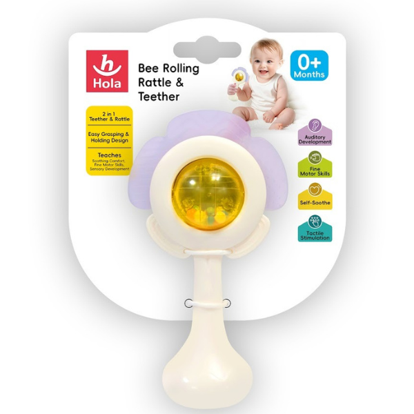 Hola Flower Baby Rattle 18.5 x 13.3 x 4.4 cm Multicolor