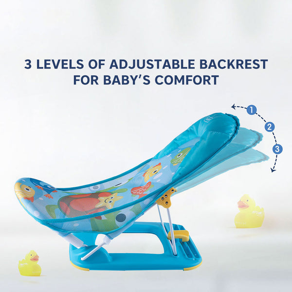 Hopop Anti-Skid Compact Baby Bather 0–12M – Blue