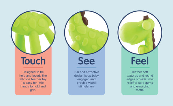 Hopop Giraffe Silicone Teether- Assorted - Assorted Colour