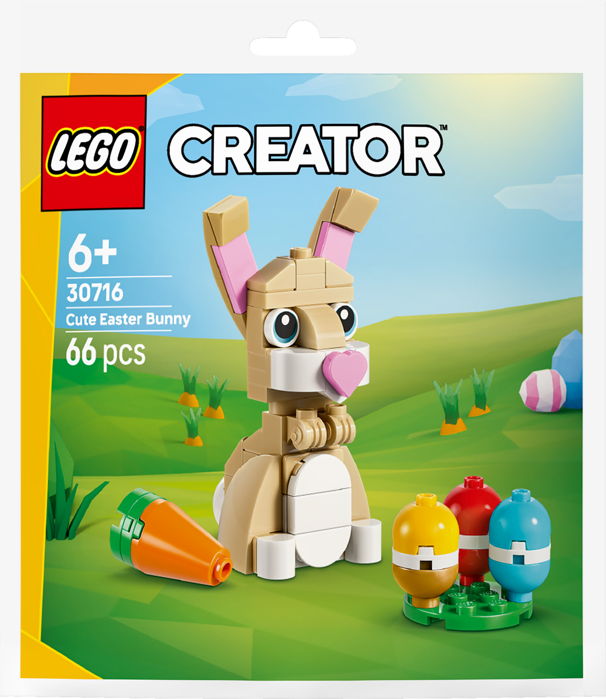 LEGO Cute Easter Bunny Building Set 66 Pieces Multicolour 30716