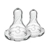 Dr. Brown’s Natural Flow Narrow Level 3 Nipple 2-Pack 6m+ Clear