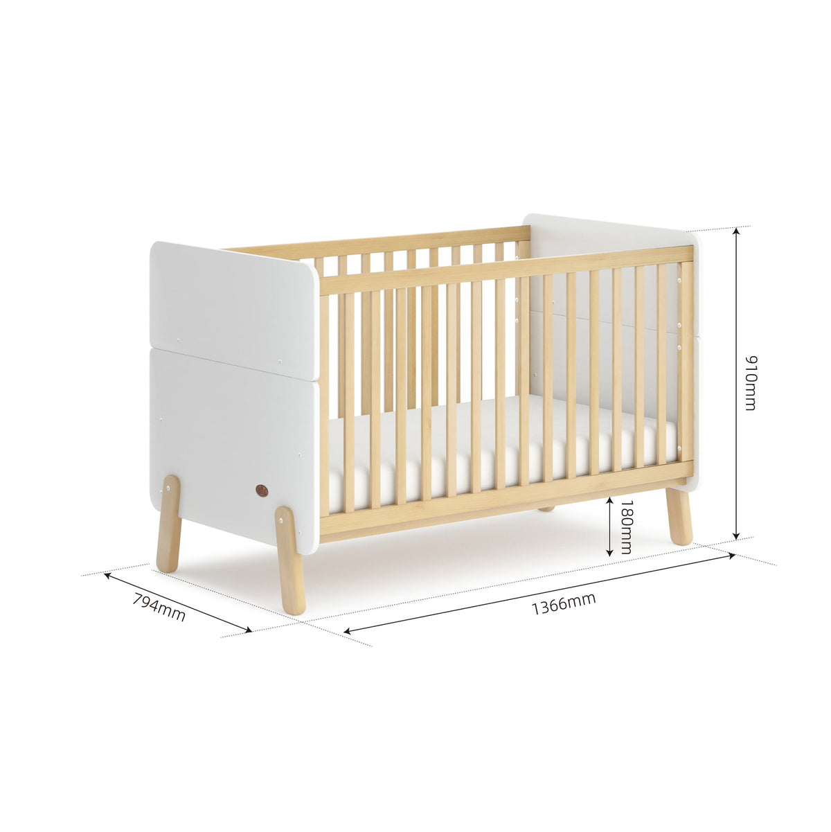 Boori Natty Cot Bed - Barley and Almond