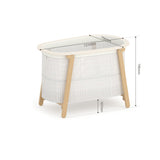 Boori Nest Easy-Store Compact Cot – White with Airflow Mattress
