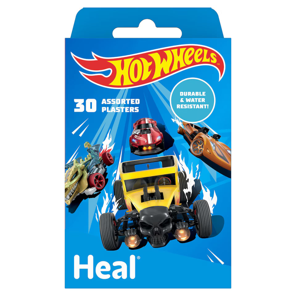 Heal Hot Plasters Assorted Wheels Kids 30 Pack – Multicolor