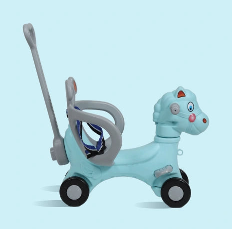 Playgro Horse Rotating Rocking Rider with Handle 28 × 14 × 27.5 Inch – Multicolor