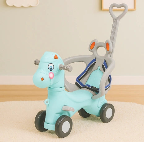 Playgro Horse Rotating Rocking Rider with Handle 28 × 14 × 27.5 Inch – Multicolor