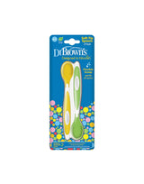 Dr. Brown's Soft-Tip Baby Feeding Spoon Pack of 2 Yellow & Green