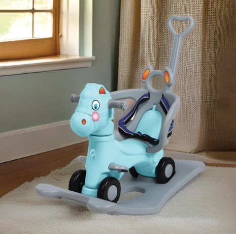 Playgro Horse Rotating Rocking Rider with Handle 30 × 14 × 29.5 Inch – Multicolor