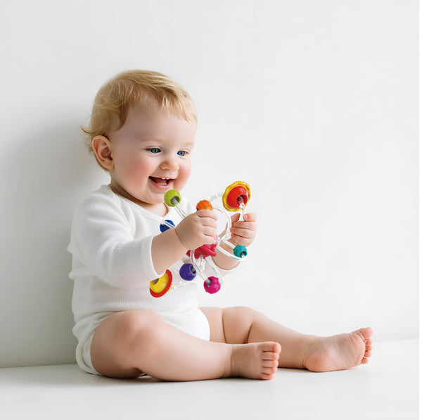 Hola Planet Hand Catching Ball Sensory Teether 17 x 16 x 9 cm Multicolor