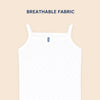 Hopop Girls Sleeveless Cotton Camisole Vest - White