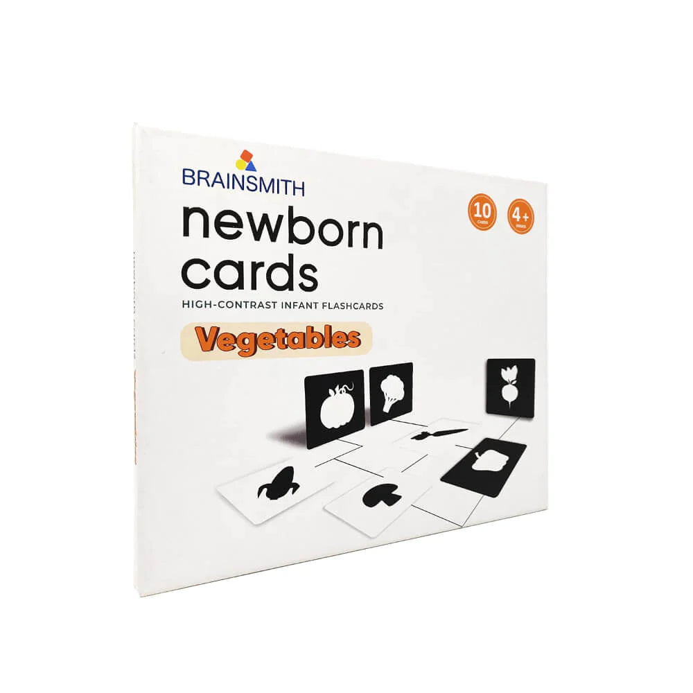 Brainsmith Vegetables Newborn Cards | Set of 10 High-Contrast Flashcards