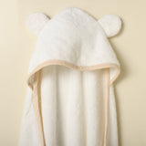 Baby Forest Somya Aanchal Bamboo Cotton Hooded Baby Towel – White