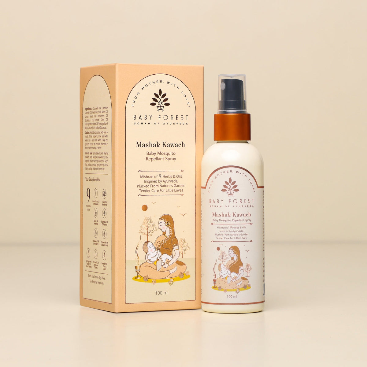 Baby Forest Mashak Kawach Baby Mosquito Repellent Spray – 100 ml