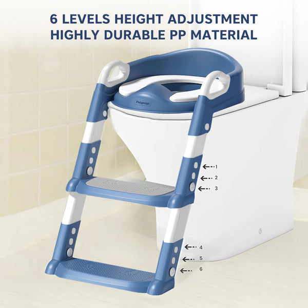 Hopop Toddler Potty Training Seat with Step Ladder - Blue