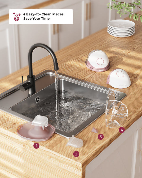 Momcozy - Mobile Style™ Hands-Free Slim Breast Pump M6 - Cozy Red