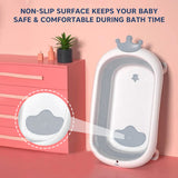 Hopop Deluxe Foldable Baby Bath Tub 80 x 50 x 12 cm Grey
