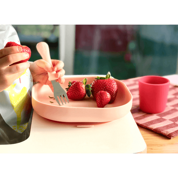 Beaba Silicone Baby Meal Set - Pink