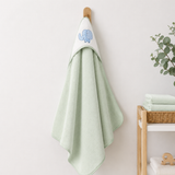 Babiano Soft & Absorbent Elephant Baby Hooded Towel - Sea Green