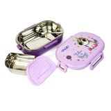 Youp Stainless Steel Purple Color Kids Lunch Box - Unicorn Theme