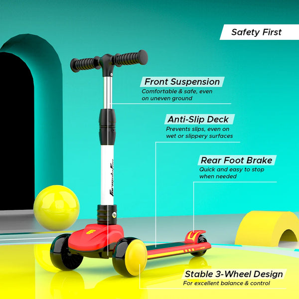 EMotorad Formula Fun Speed Glide Ride on Scooter - Red