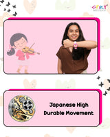 Spiky Round Analog Watch for Kids Boys and Girls EVA42 - Pink