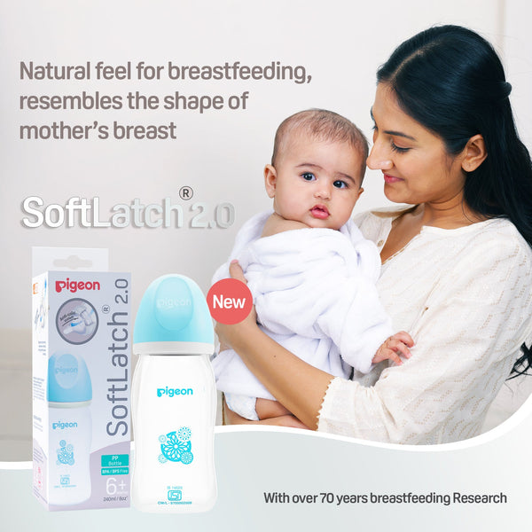Pigeon Softlatch 2.0 Nursing bottle 240ml - Blue