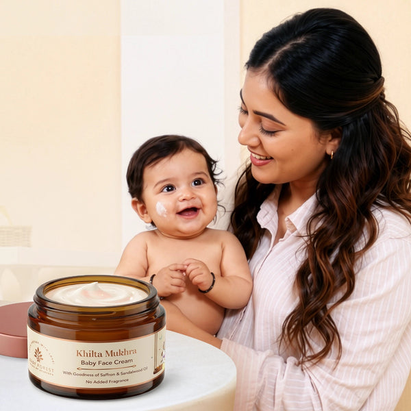 Baby Forest Khilta Mukhra Baby Face Cream with Saffron & Shea Butter – 50 g
